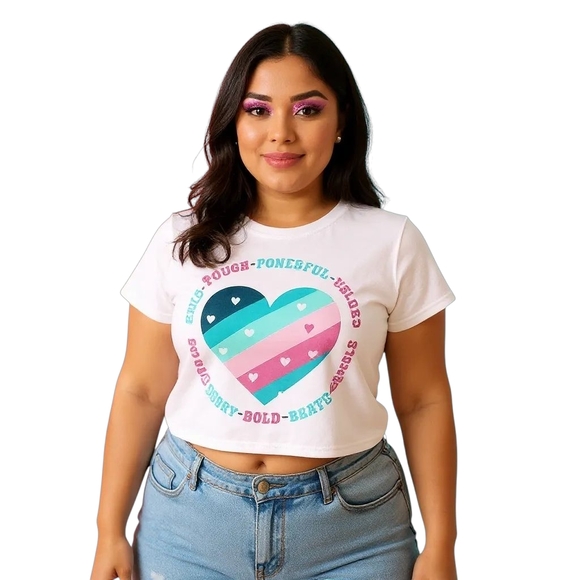 Transgender Trans Pride Cropped T-Shirt - Picture 12 of 12